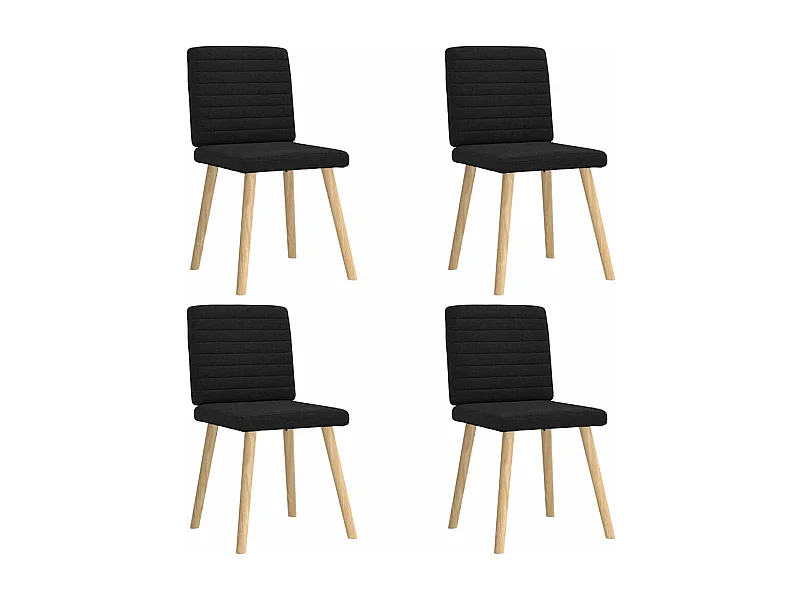 Eetkamerstoelen 4 stukkenstof zwart