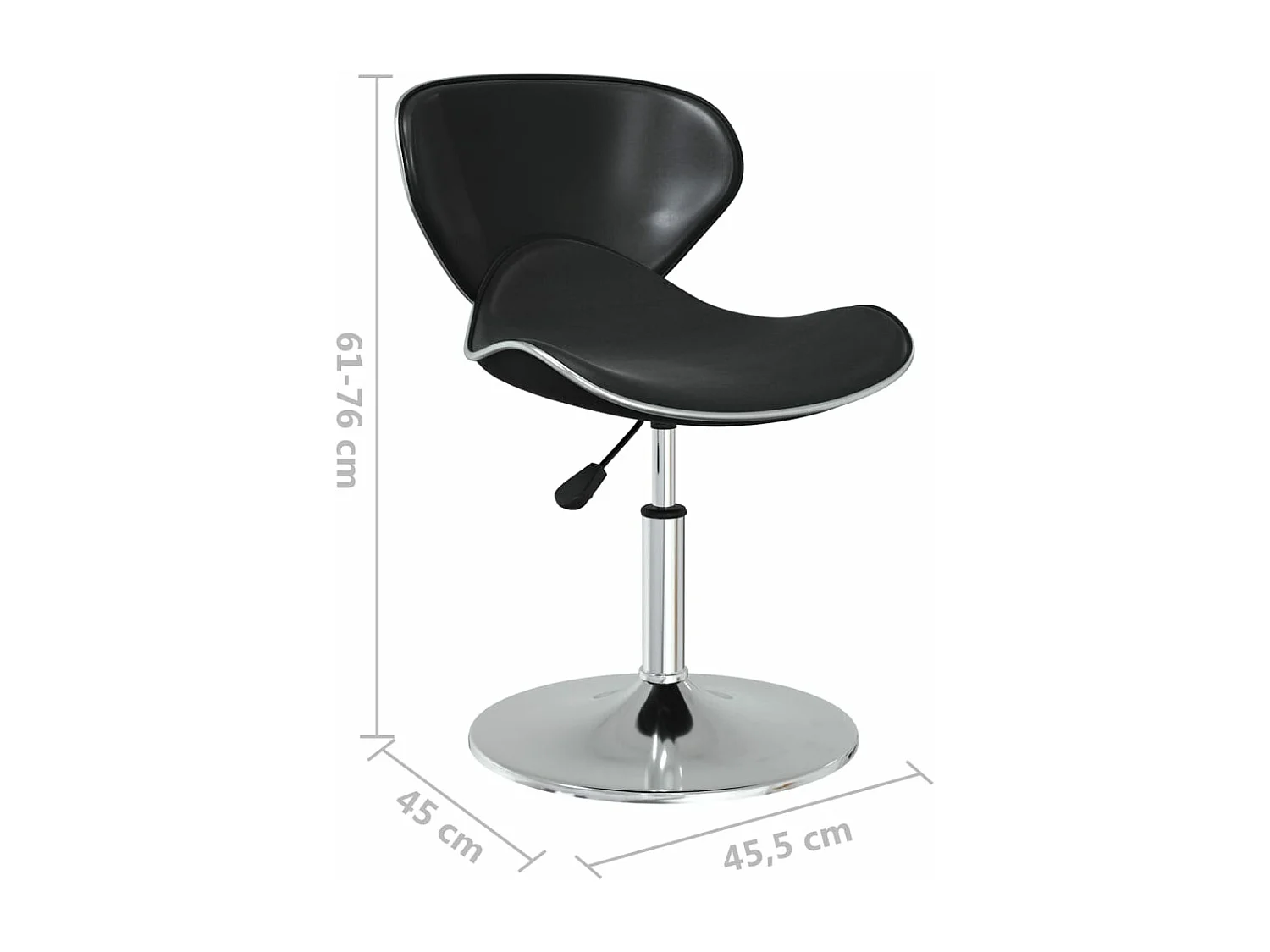 Sillas de comedor 2 unidades cuero sintético negro