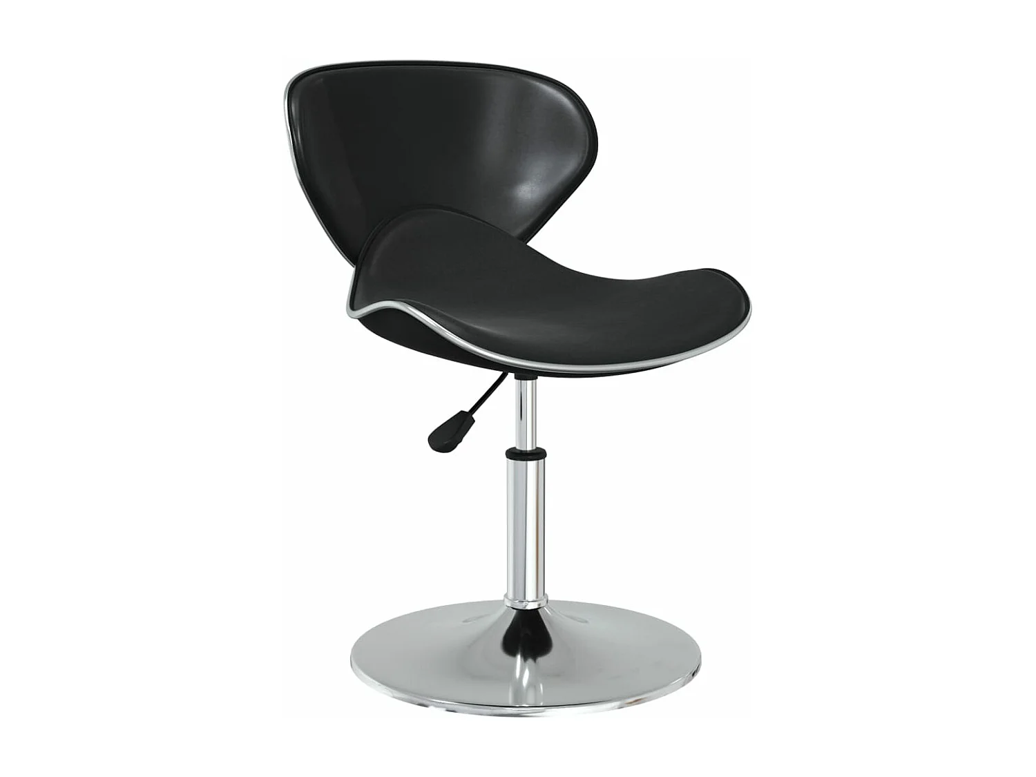 Chaises à manger lot de 2 noir similicuir