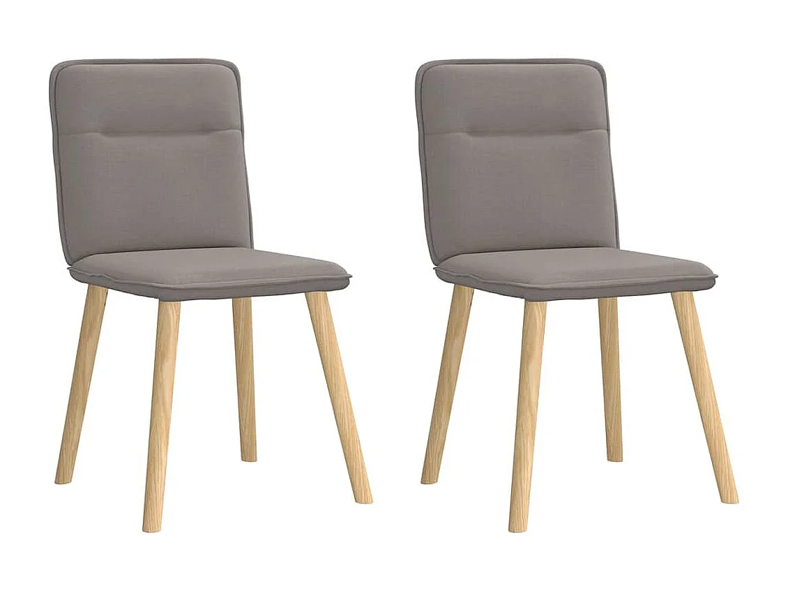 Eetkamerstoelen draaibaar 2 st stof taupe