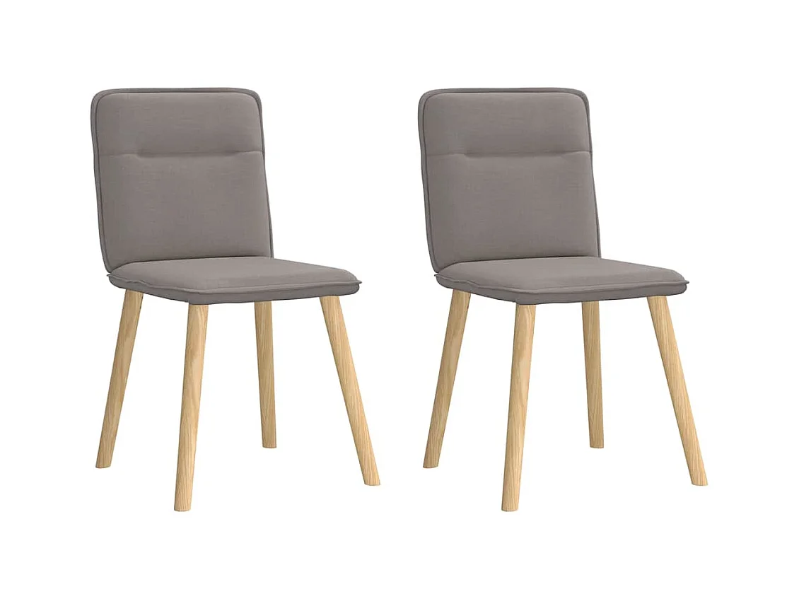 Chaises à manger lot de 2 taupe tissu