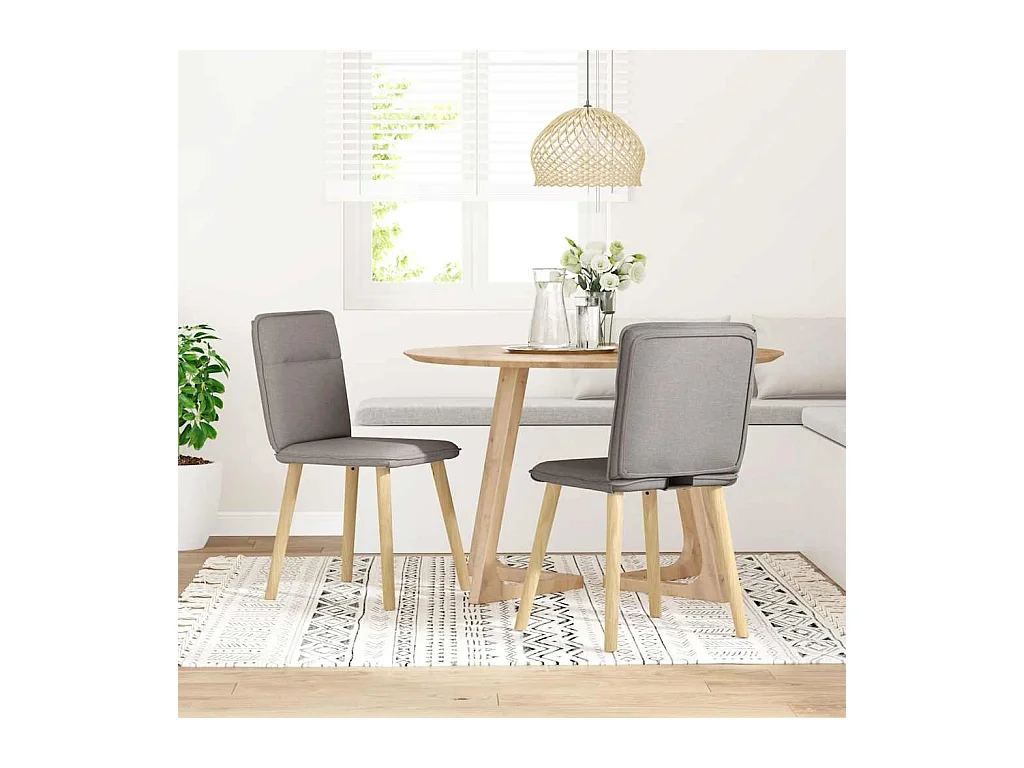 Chaises à manger lot de 2 taupe tissu