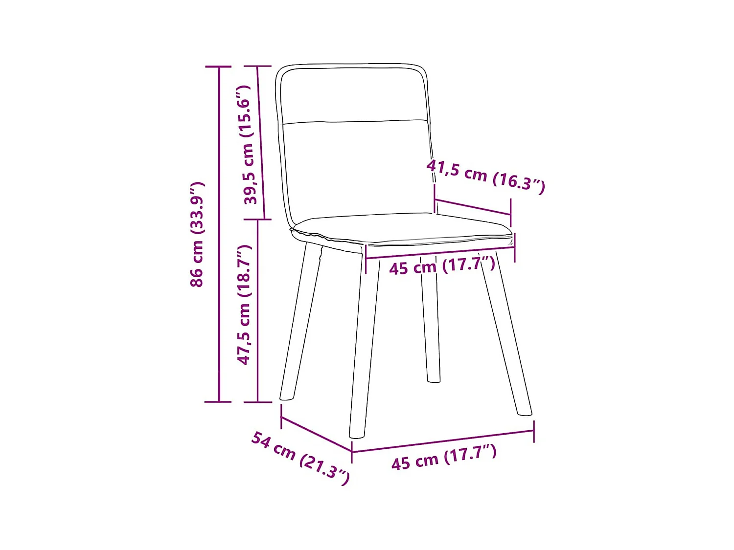 Chaises à manger lot de 2 taupe tissu