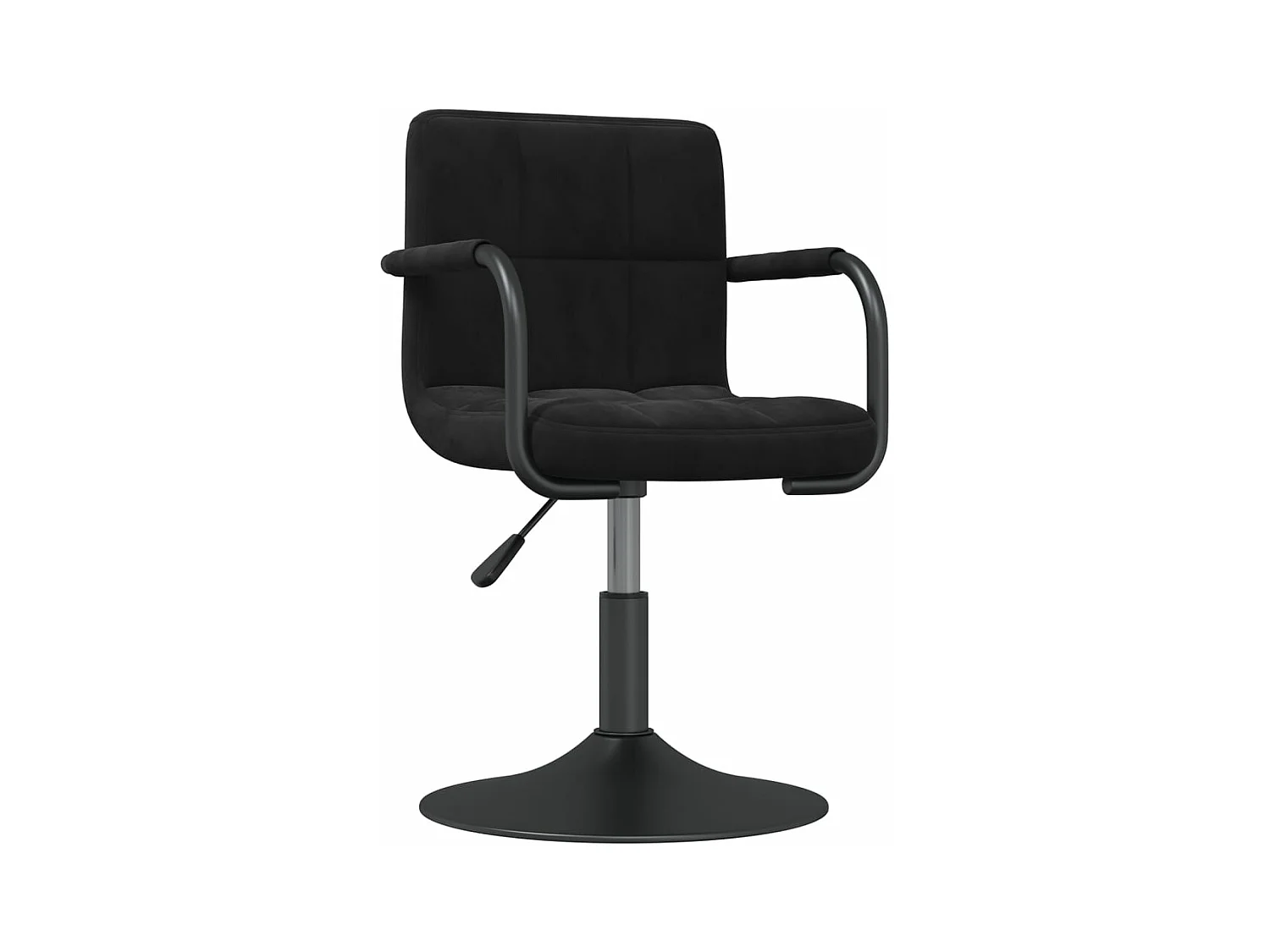 Chaises pivotantes à manger lot de 6 noir velours