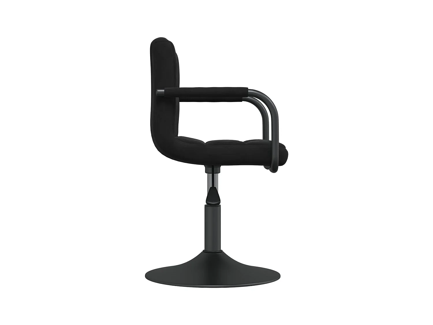 Chaises pivotantes à manger lot de 6 noir velours