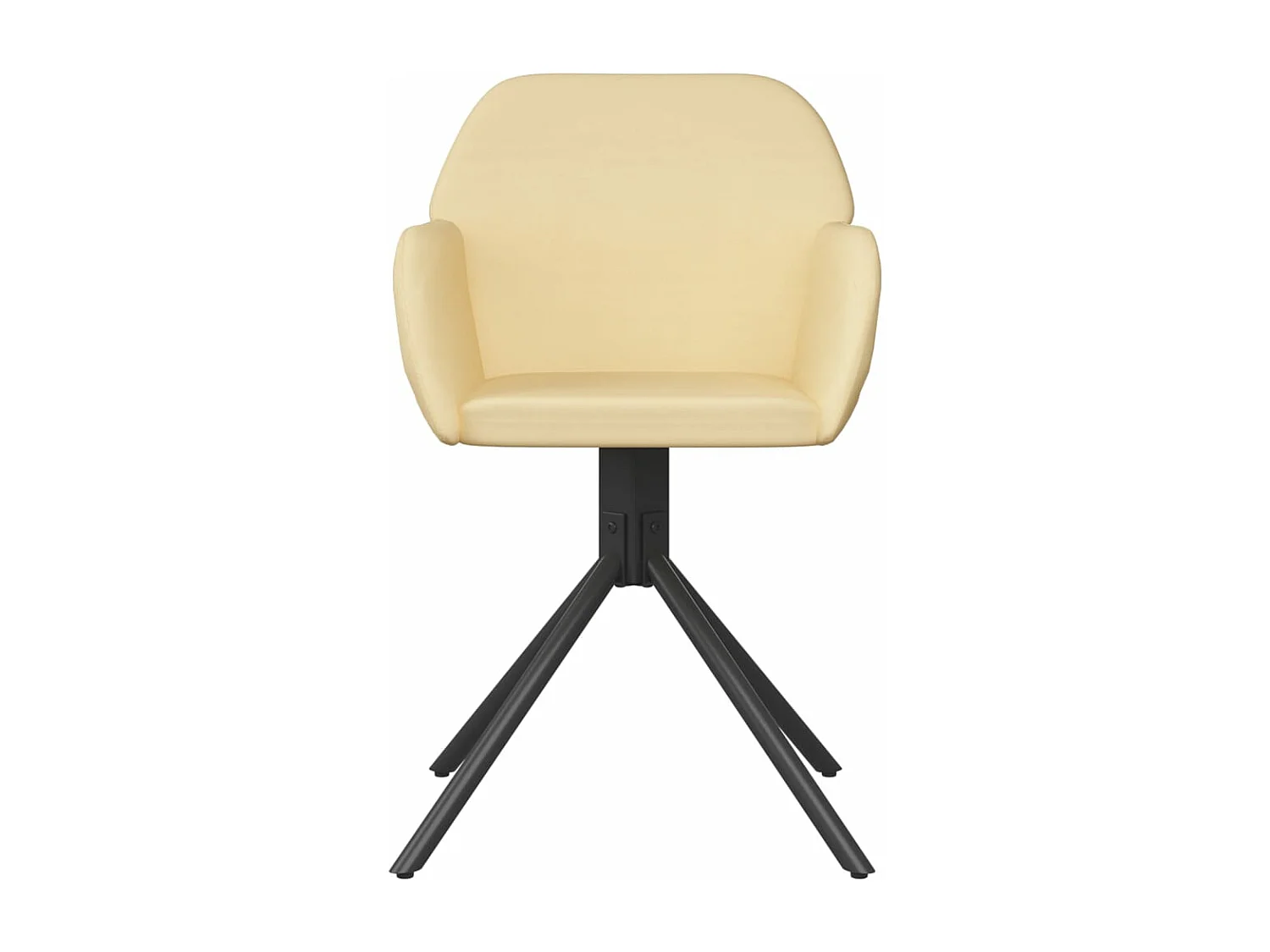 Sillas de comedor giratorias 2 unidades terciopelo crema