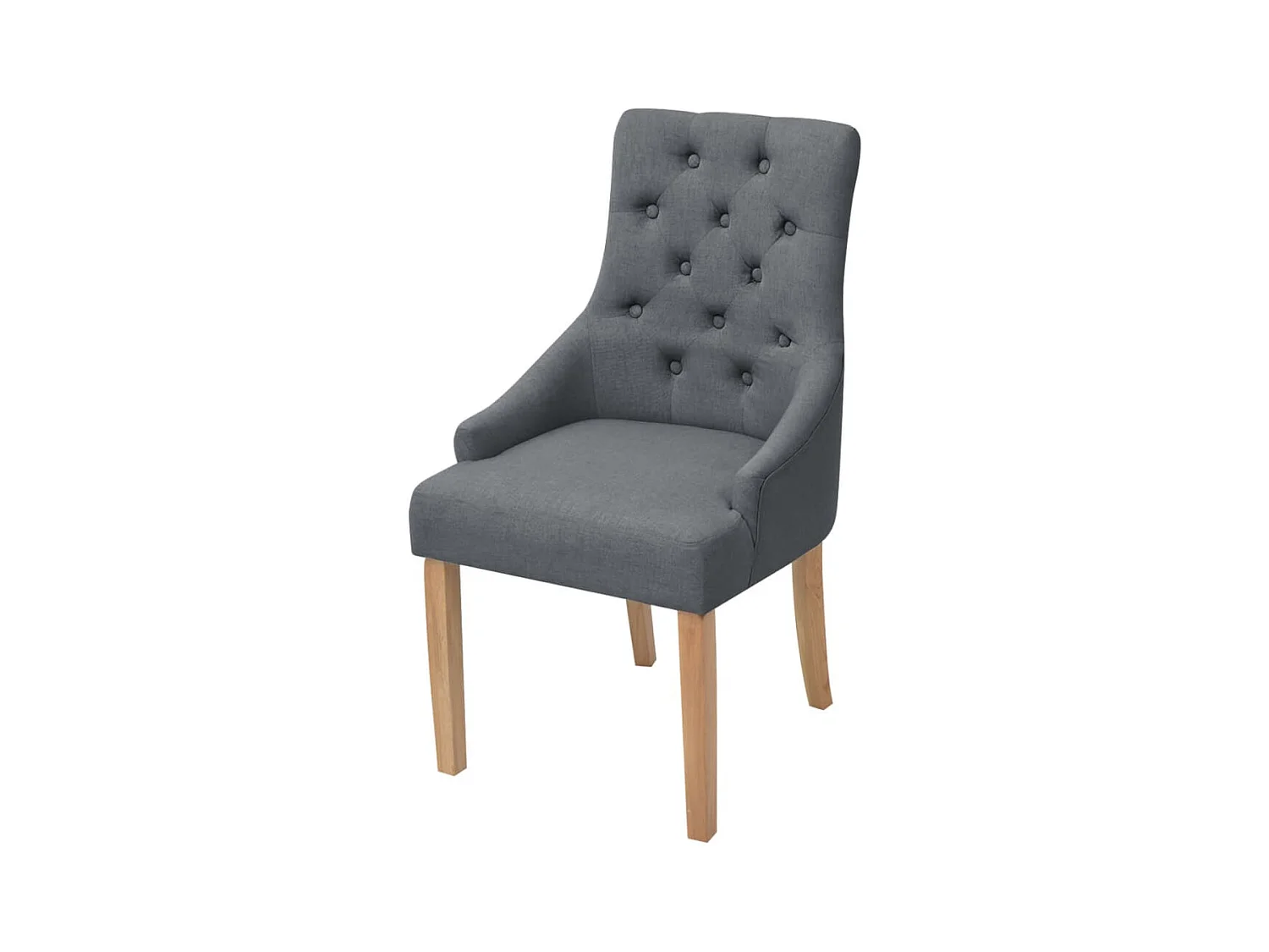 Chaises à manger lot de 2 gris foncé tissu