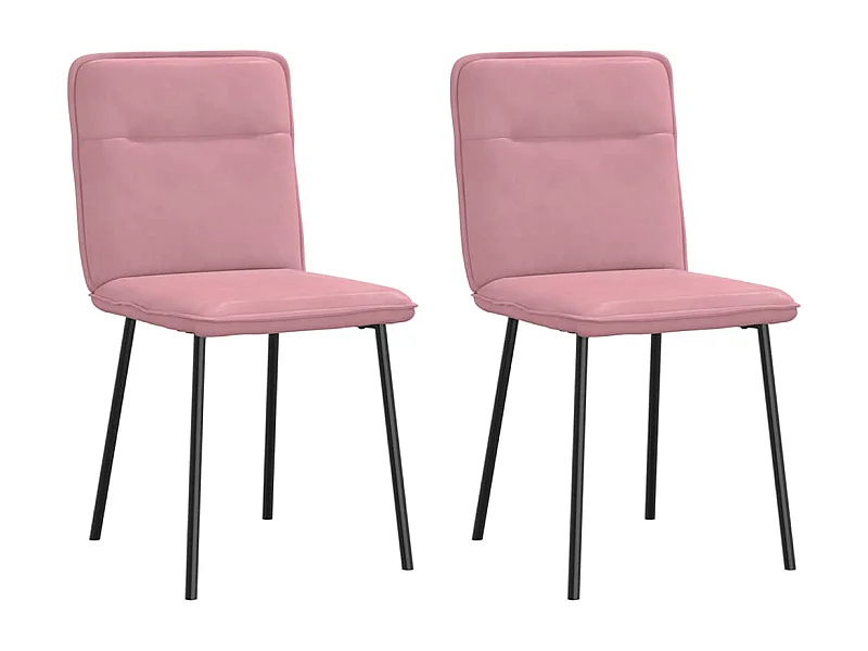 Chaises à manger lot de 2 Rose Velours