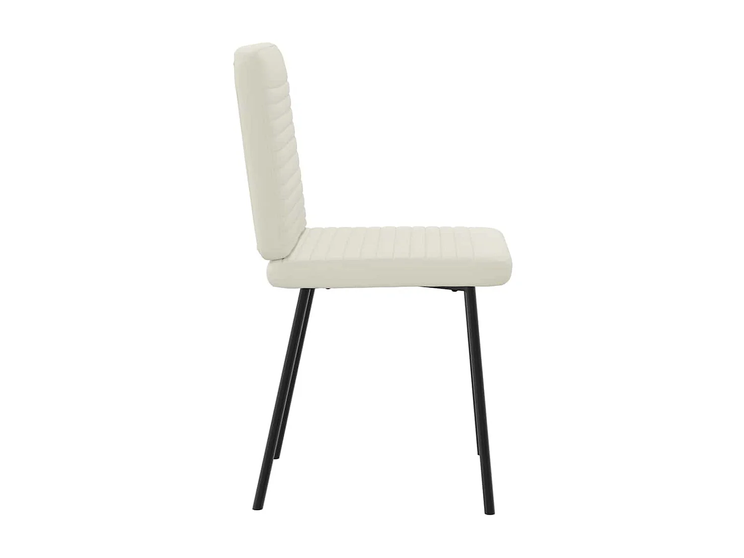 Chaises à manger lot de 2 Crème Velours