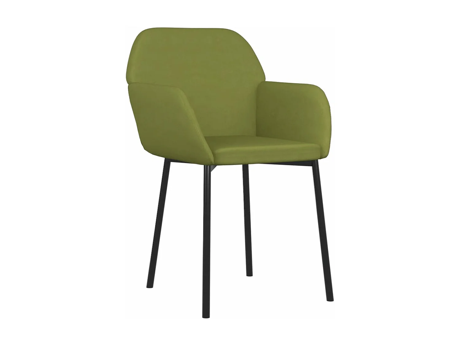 Chaises à manger lot de 2 Vert clair Velours