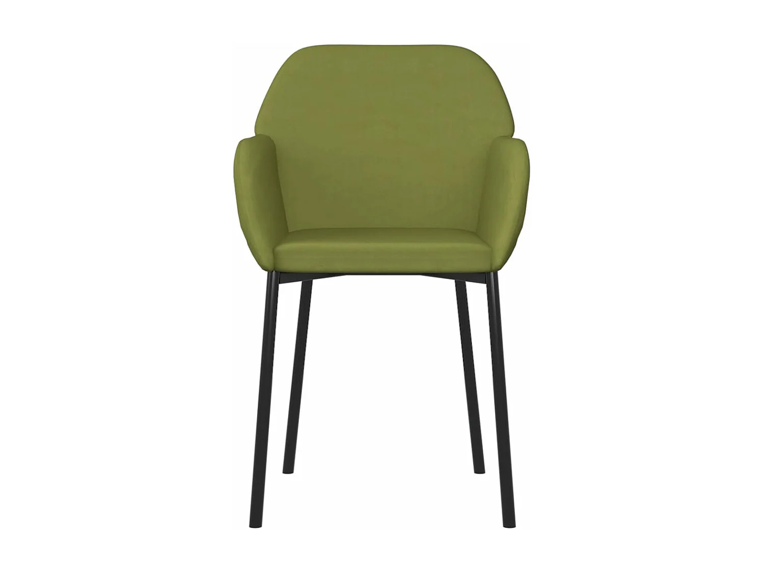 Chaises à manger lot de 2 Vert clair Velours