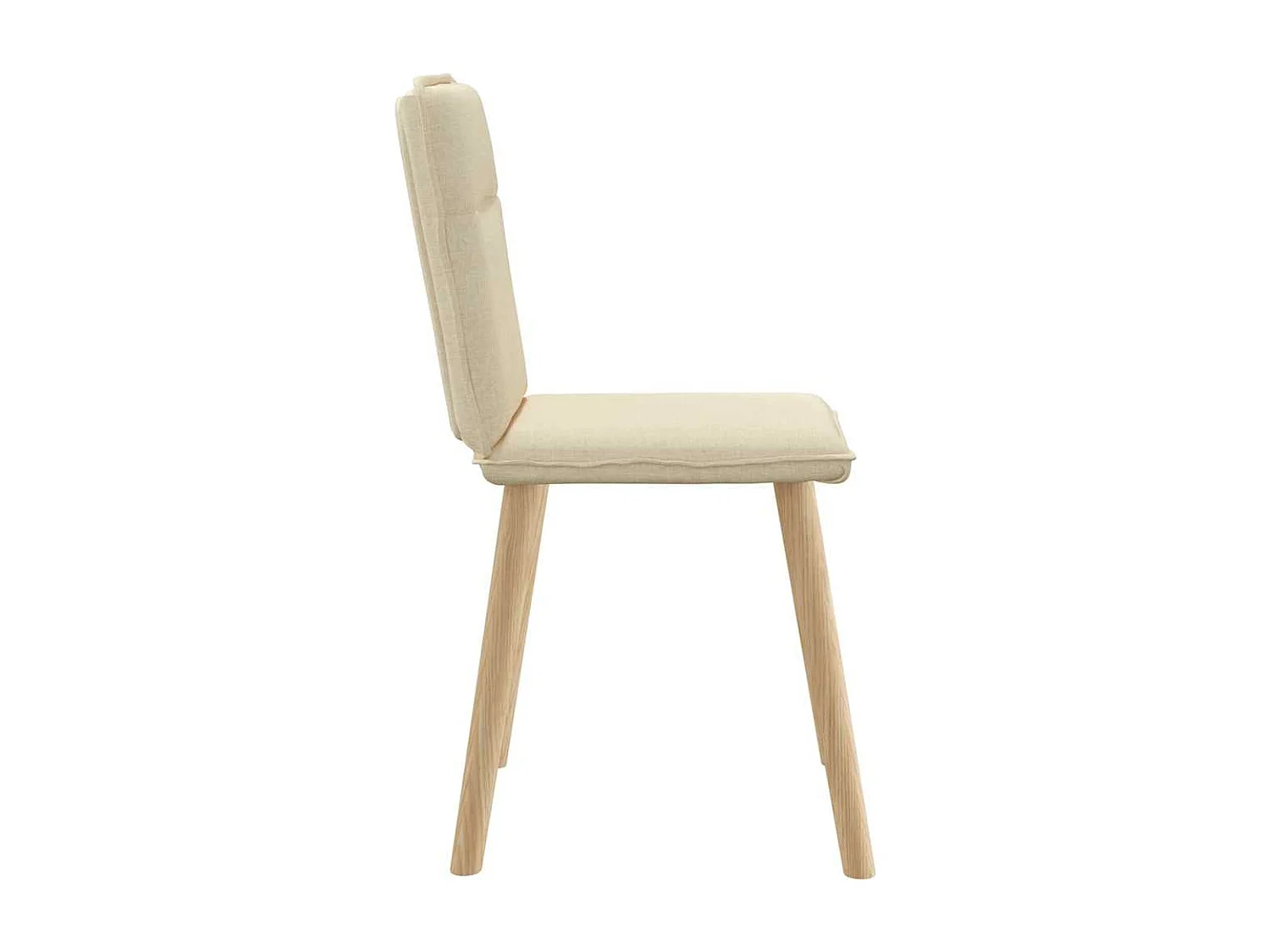 Eetkamerstoelen 2 st stof crèmekleurig