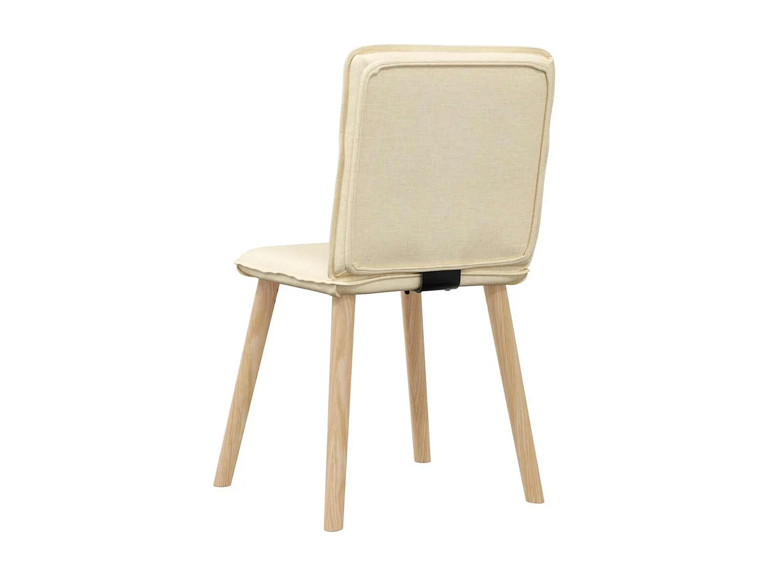 Chaises à manger lot de 2 crème tissu