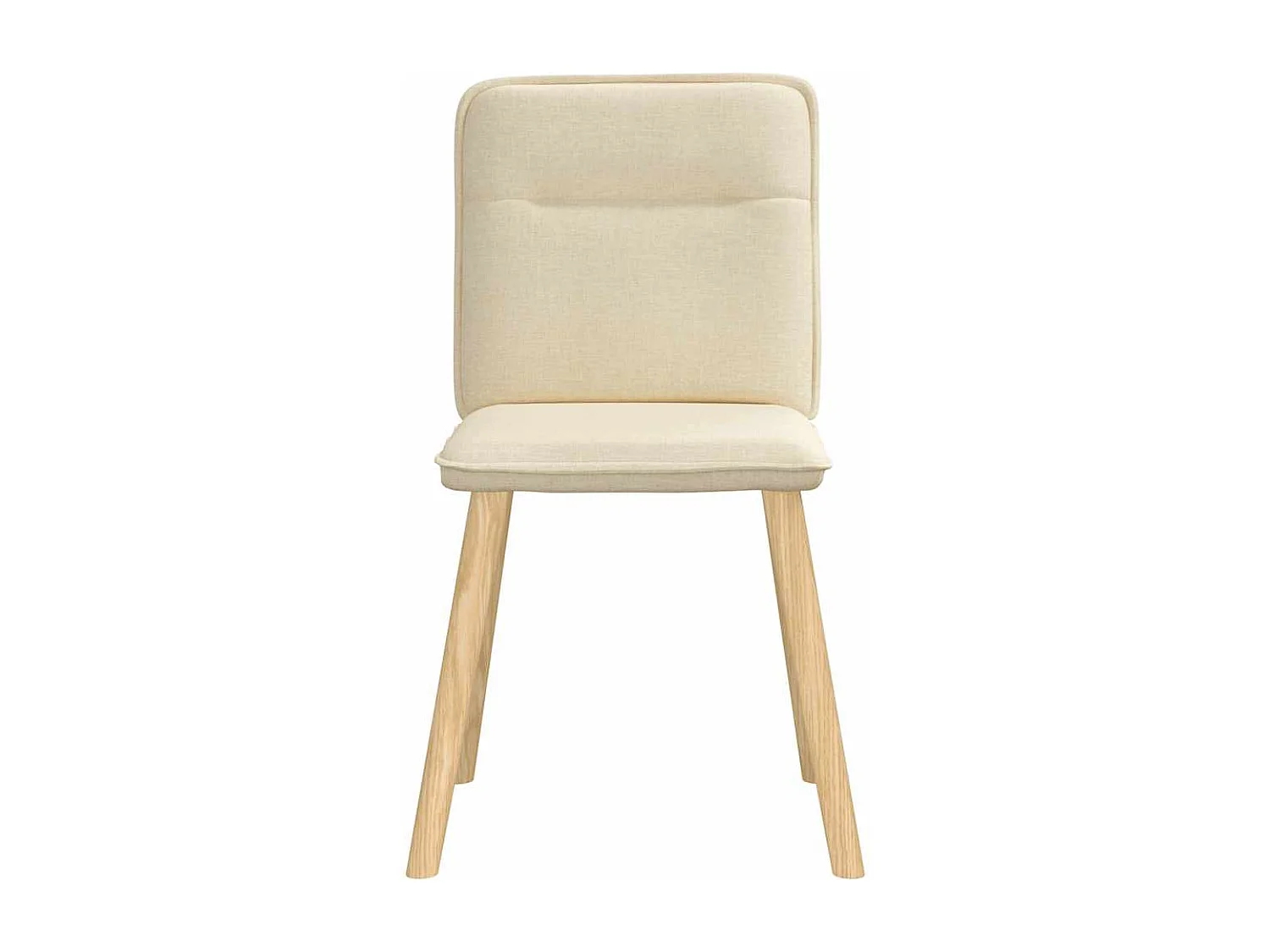 Eetkamerstoelen 2 st stof crèmekleurig