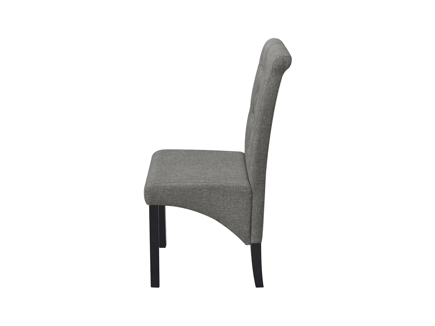 Chaises à manger lot de 2 gris clair tissu