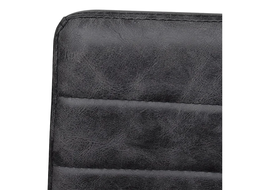 Chaises à manger cantilever lot de 6 noir similicuir