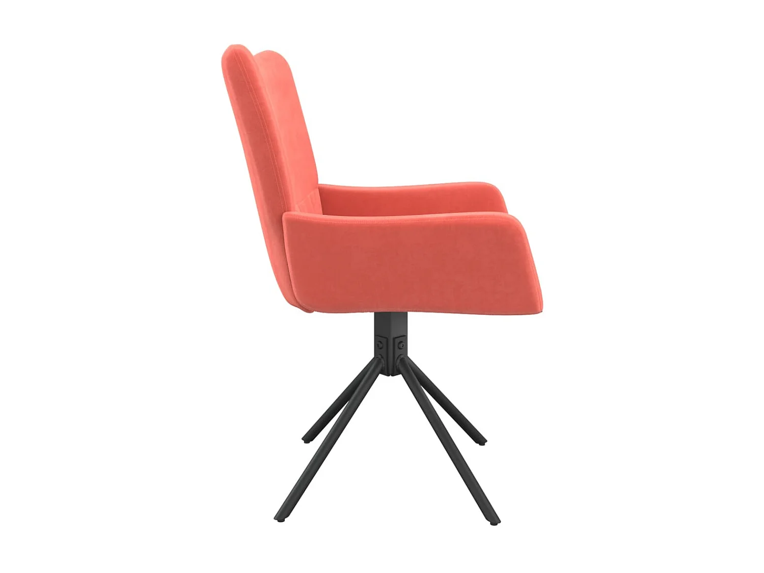 Chaises pivotantes à manger lot de 2 Rose Velours