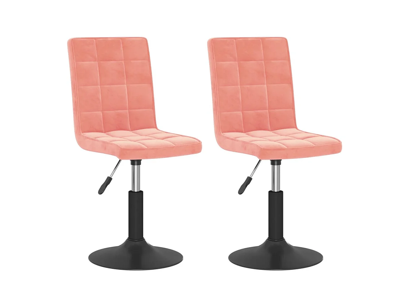 Chaises pivotantes à manger lot de 2 rose velours