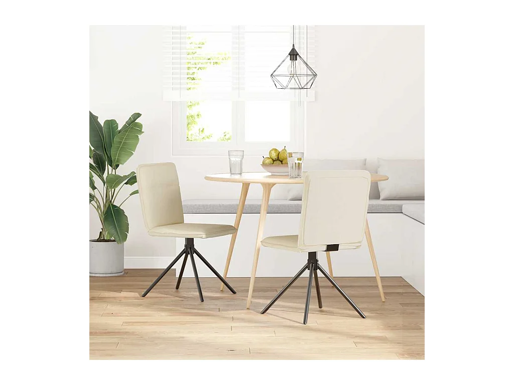 Chaises à manger lot de 2 Lin