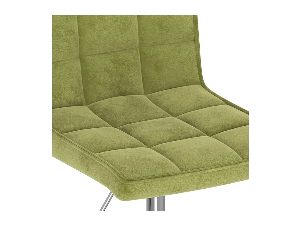 Chaises pivotantes à manger lot de 6 vert clair velours