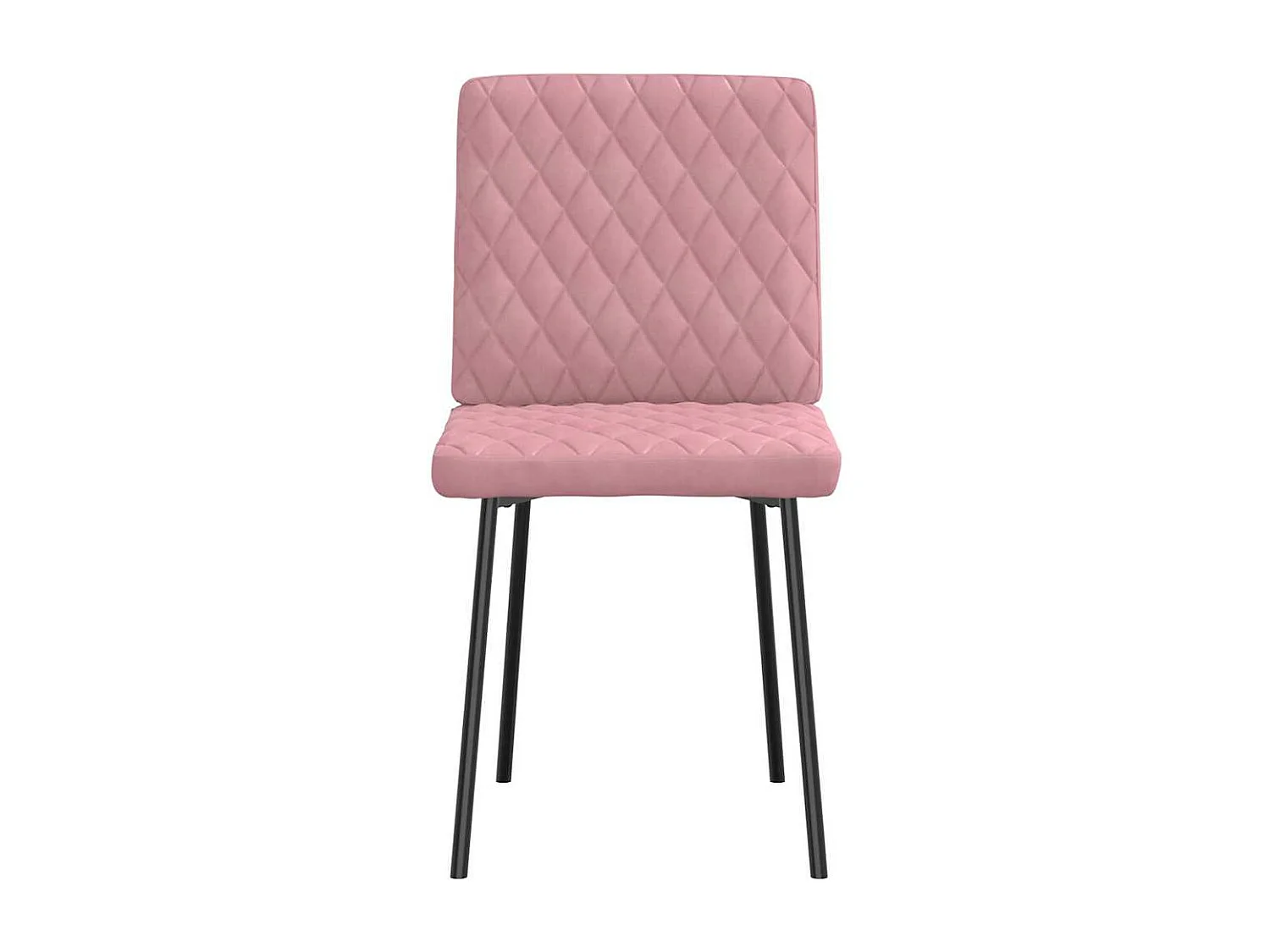 Eetkamerstoelen 4 stukkenfluweel roze