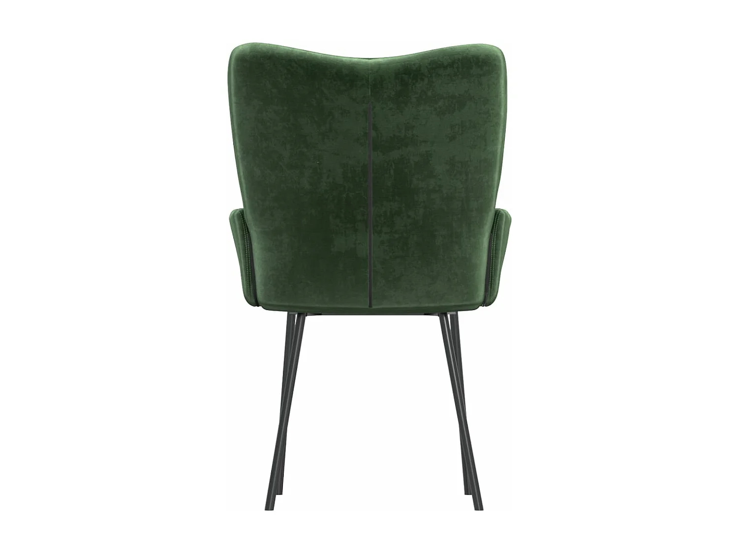 Chaises à manger lot de 2 Vert foncé Velours