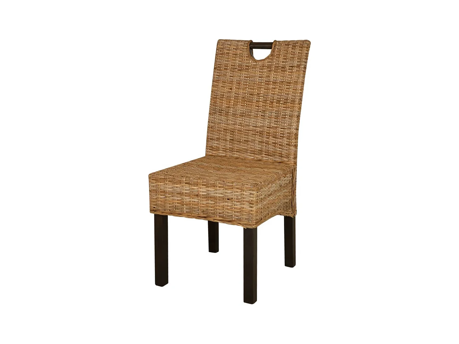 Chaises à manger lot de 6 rotin Kubu bois de manguier