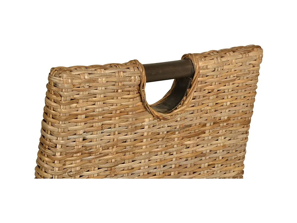 Chaises à manger lot de 6 rotin Kubu bois de manguier