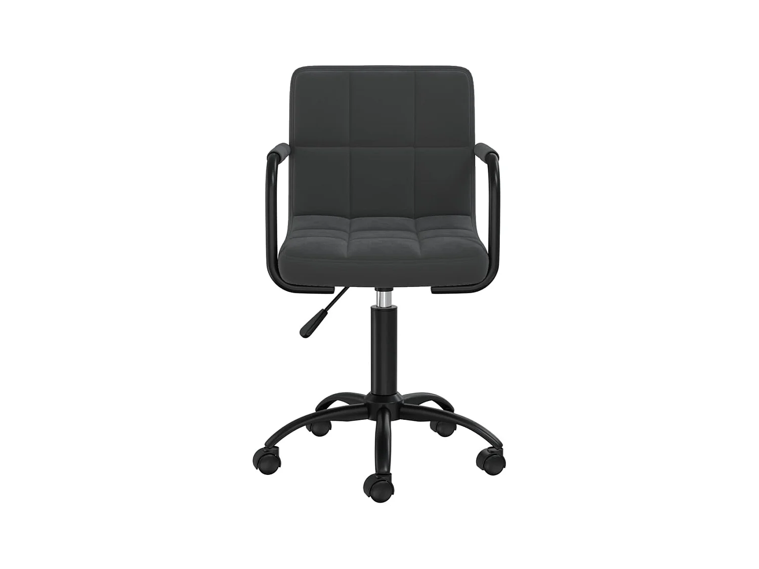 Chaises pivotantes à manger lot de 2 noir velours