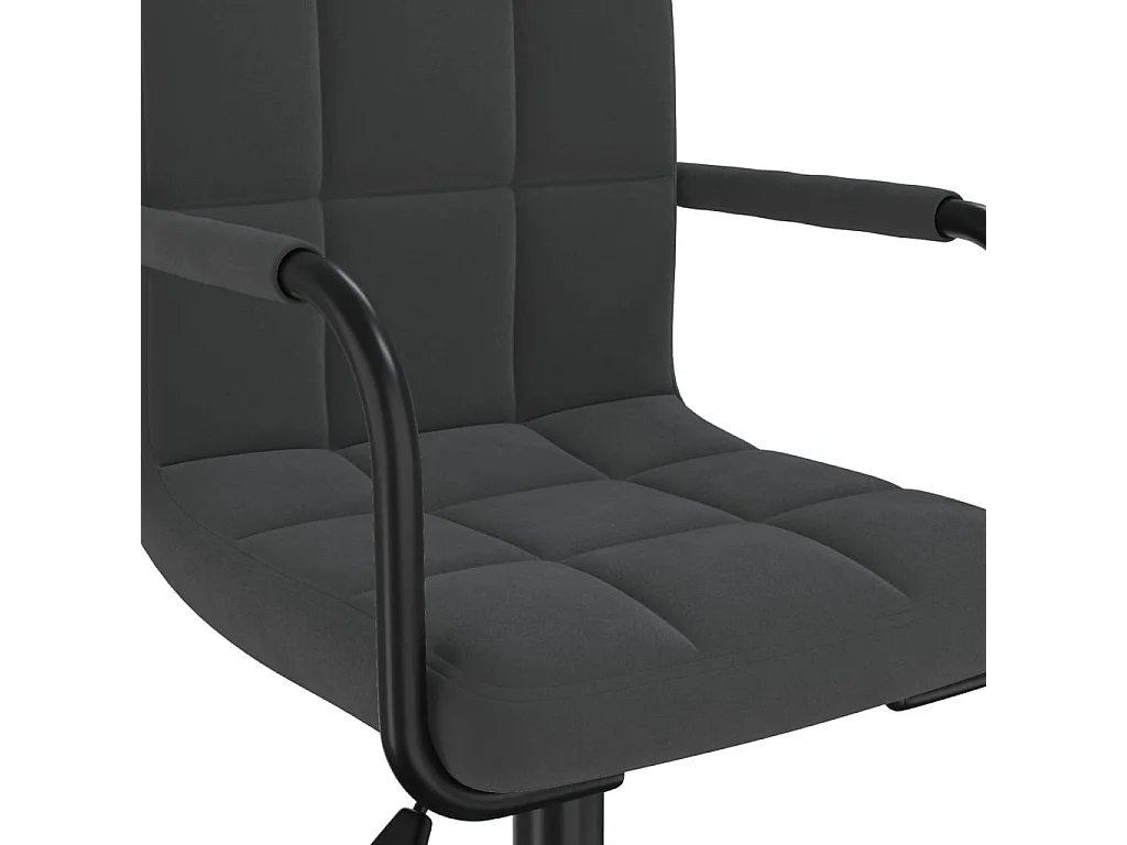 Chaises pivotantes à manger lot de 2 noir velours