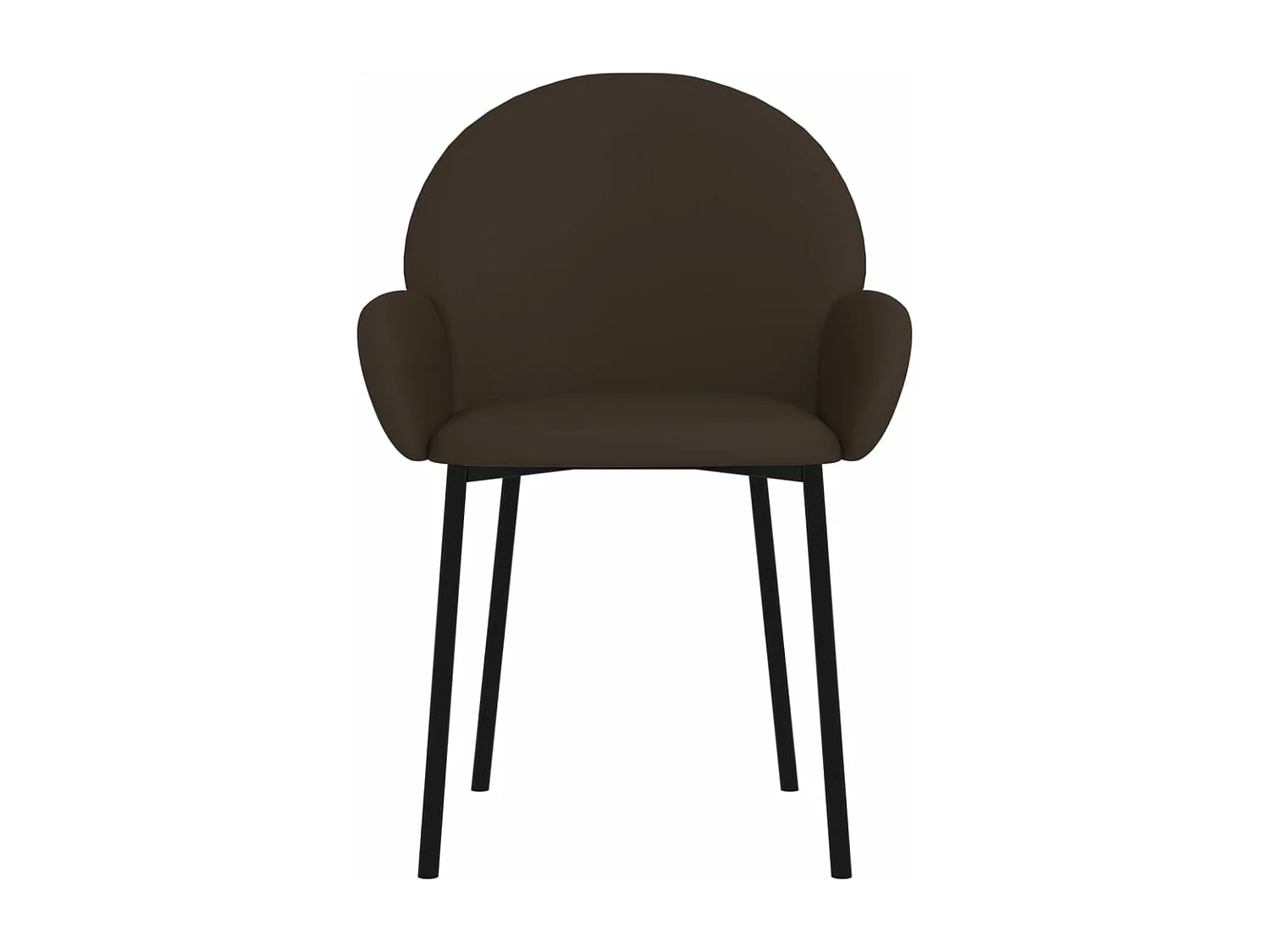 Sillas de comedor 2 unidades cuero sintético marrón
