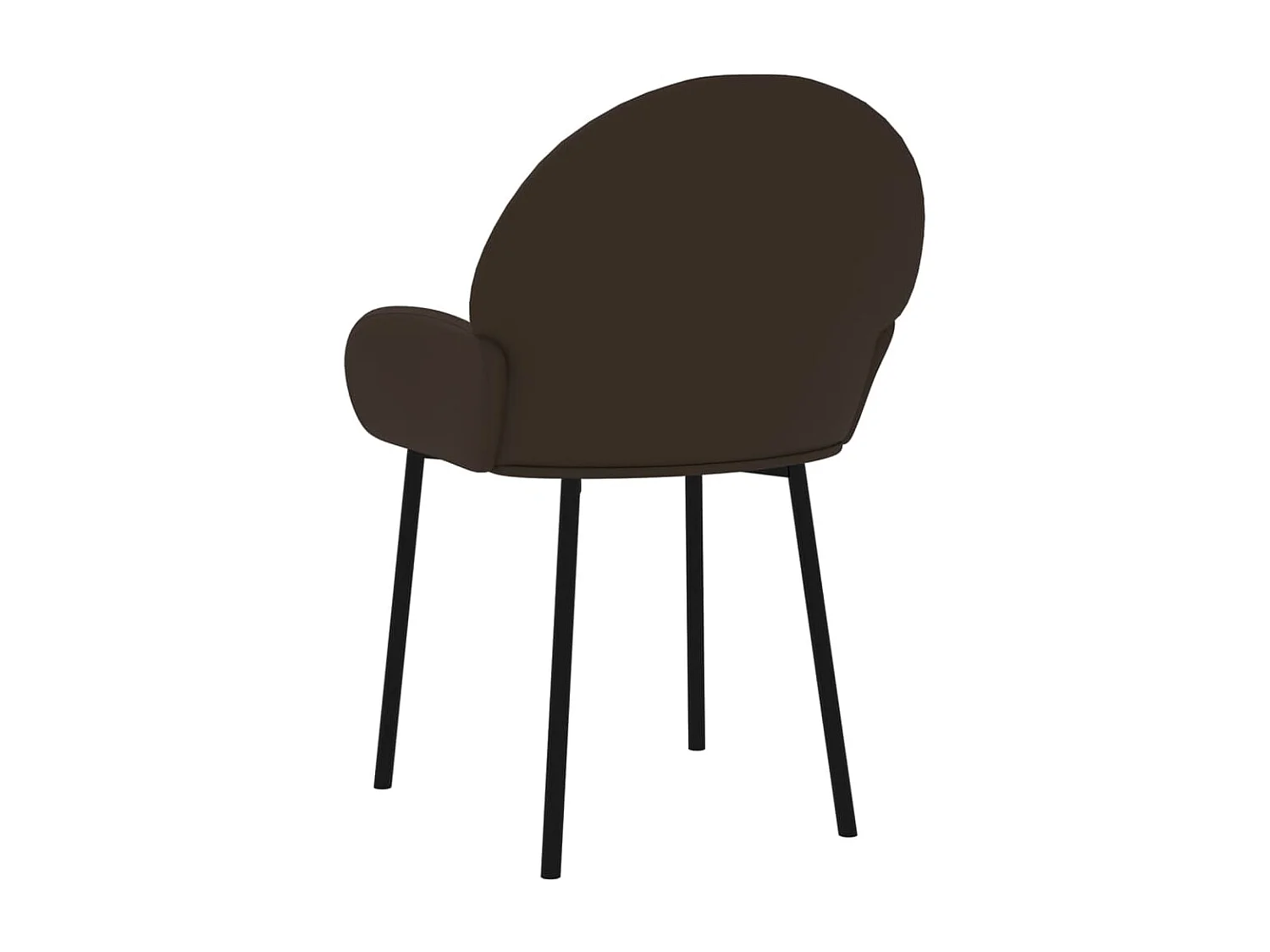Sillas de comedor 2 unidades cuero sintético marrón
