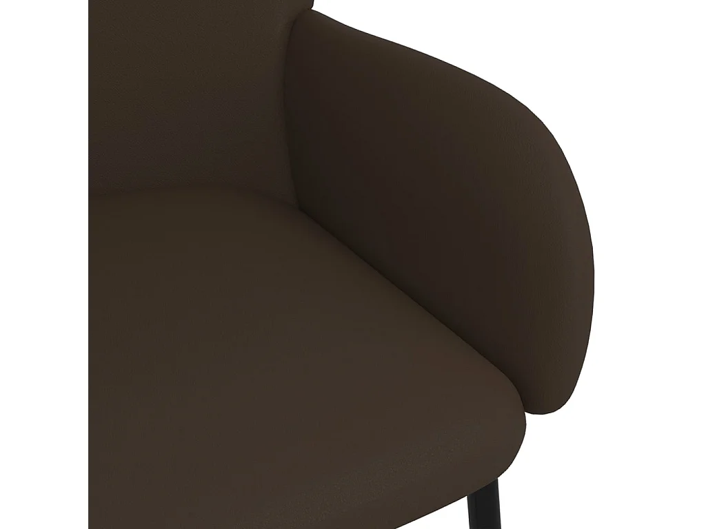 Sillas de comedor 2 unidades cuero sintético marrón