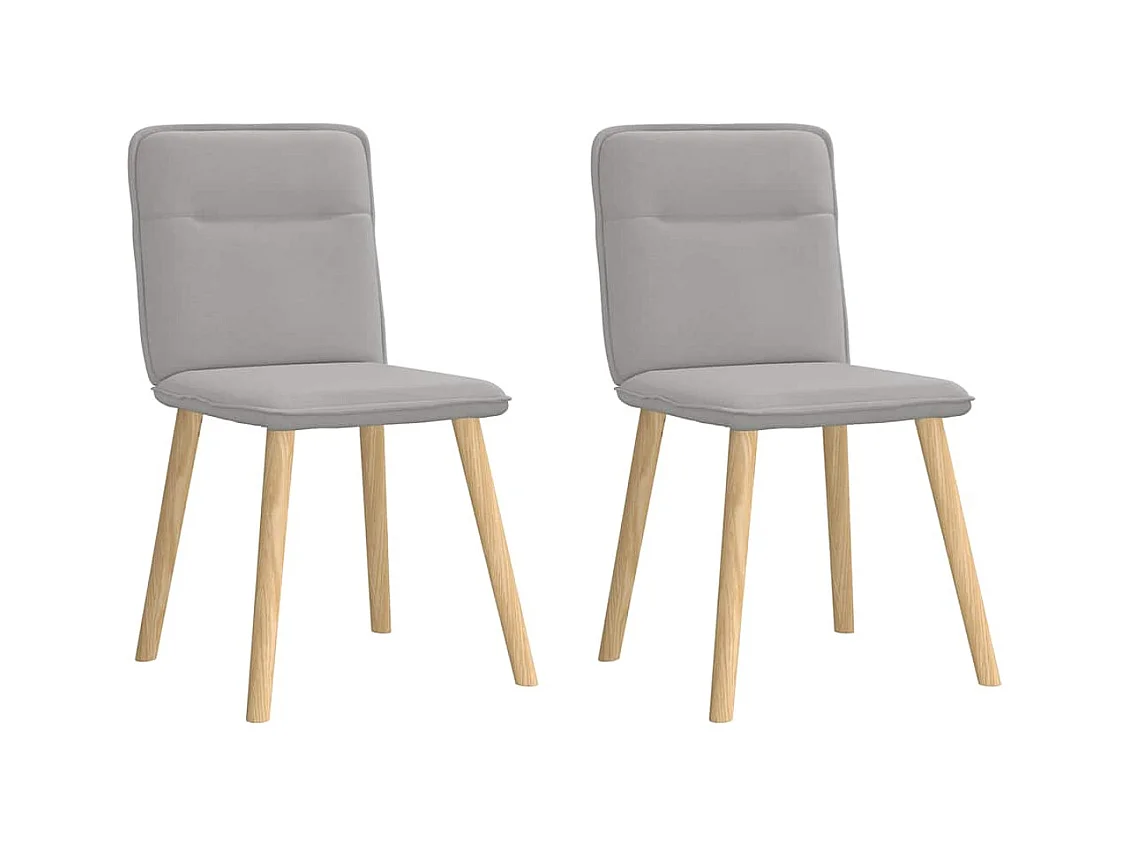 Chaises à manger lot de 2 gris nuage tissu