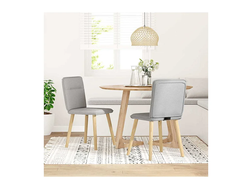 Chaises à manger lot de 2 gris nuage tissu