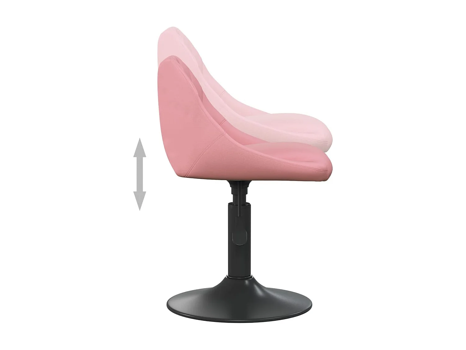 Eetkamerstoelen draaibaar 4 stukkenfluweel roze