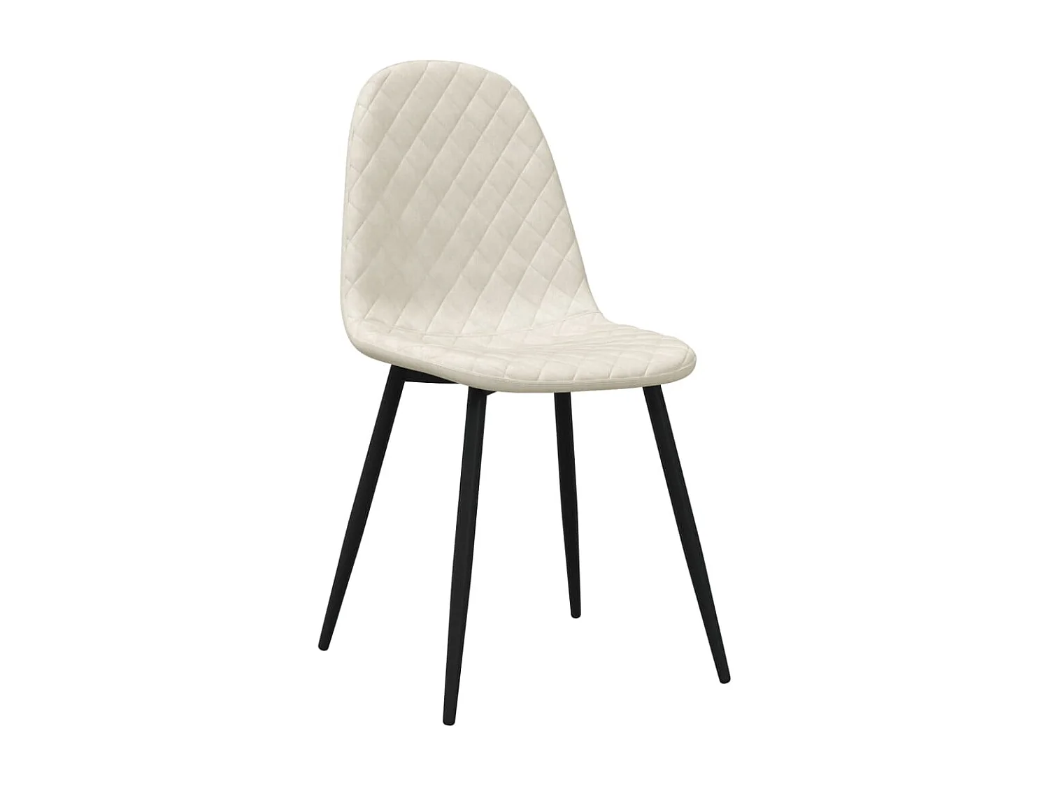 Sillas de comedor 4 unidades terciopelo blanco crema