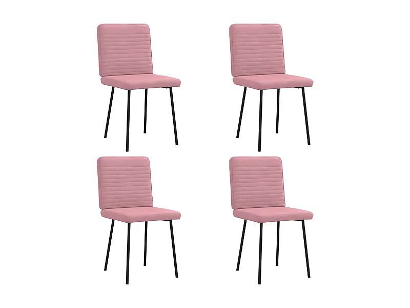 Chaises à manger lot de 4 Rose Velours