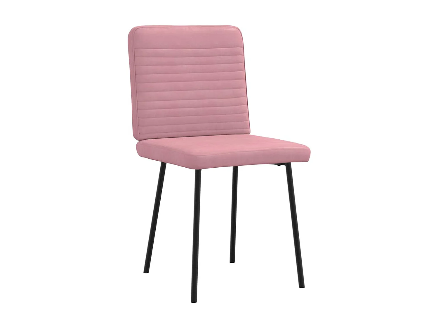 Eetkamerstoelen 4 stukkenfluweel roze