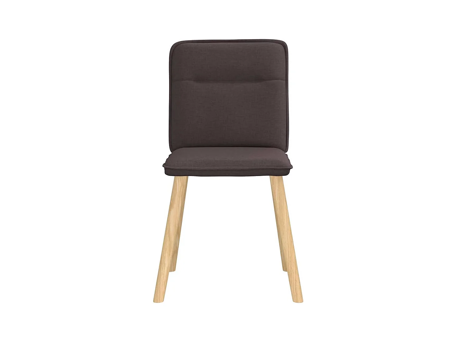 Chaises à manger lot de 2 marron foncé tissu