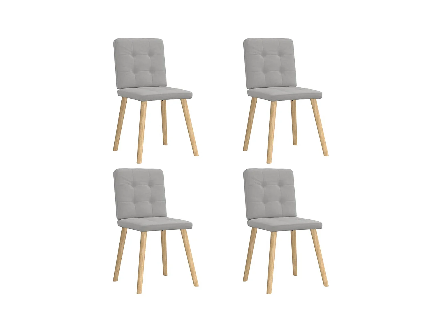 Chaises à manger lot de 4 gris nuage tissu