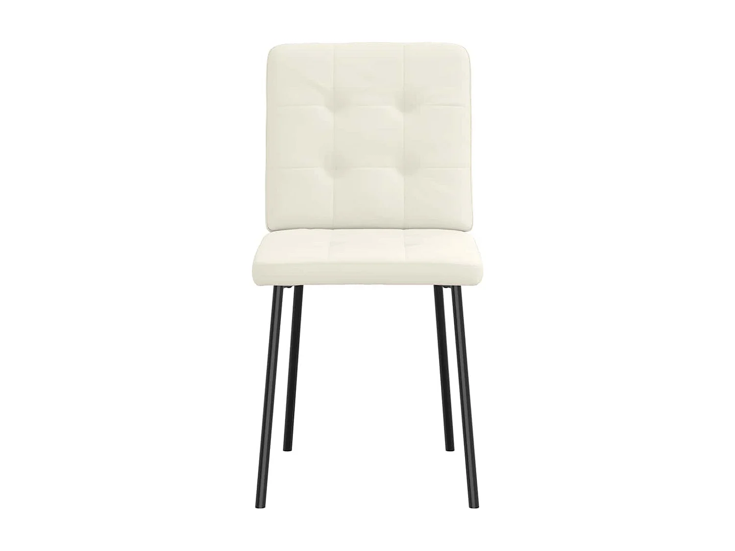 Cadeiras de jantar 4 peças veludo cor creme