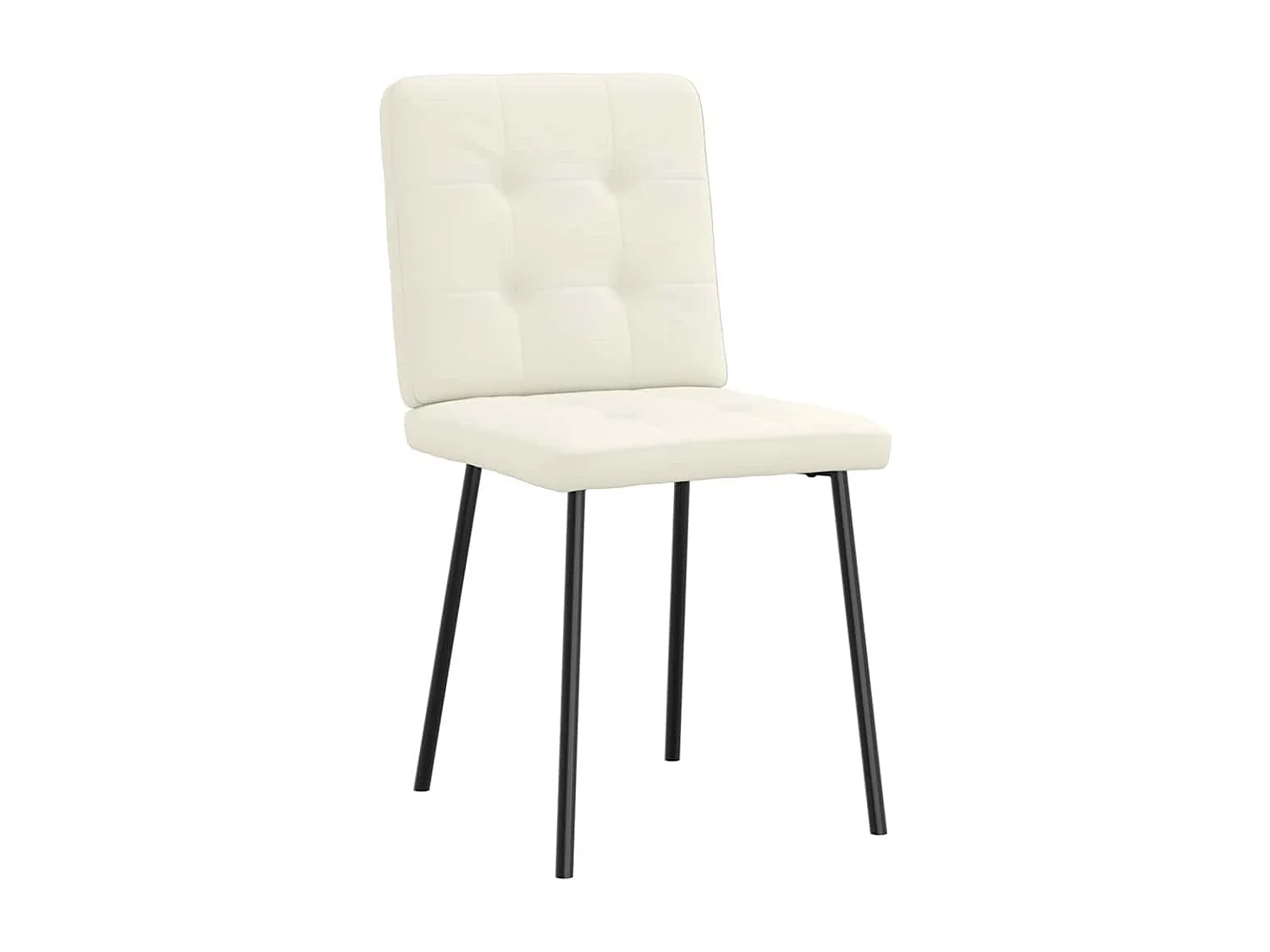 Chaises à manger lot de 4 Crème Velours