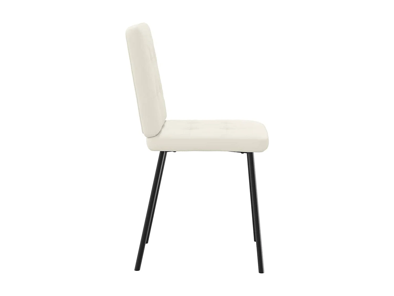 Chaises à manger lot de 4 Crème Velours