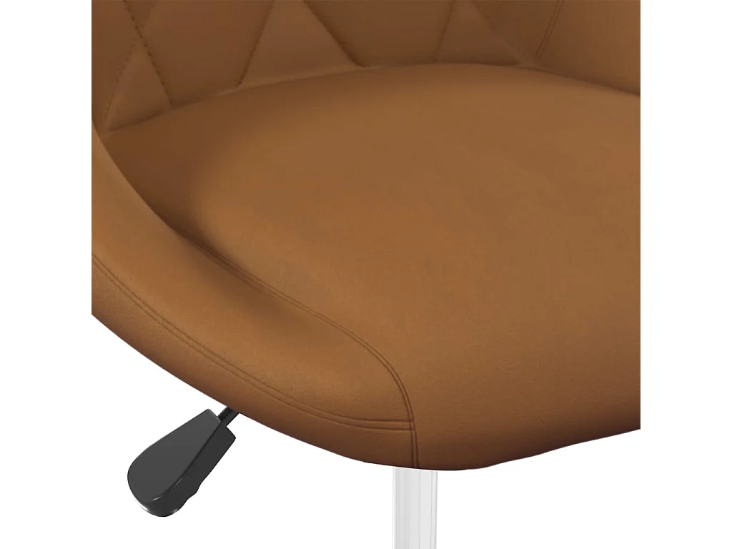 Chaises pivotantes à manger lot de 2 Marron Velours