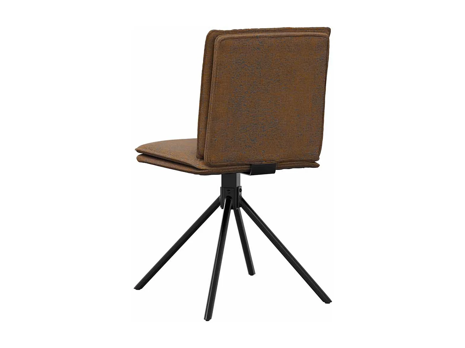 Chaises à manger lot de 6 marron similicuir daim