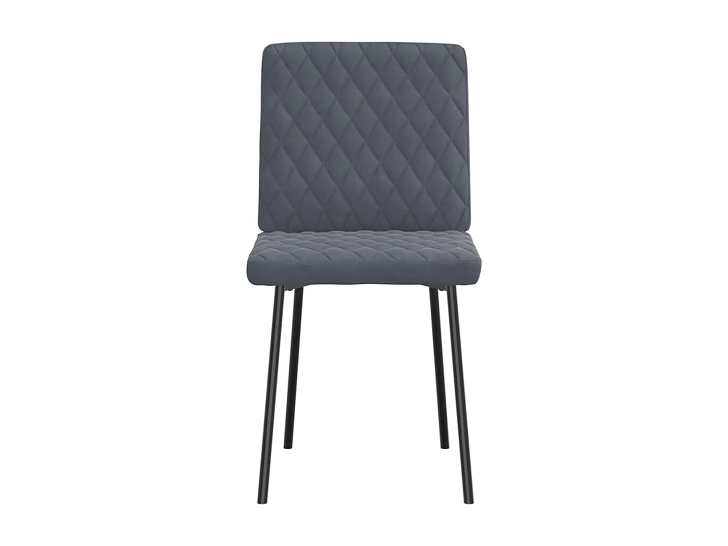 Chaises à manger lot de 2 Gris foncé Velours