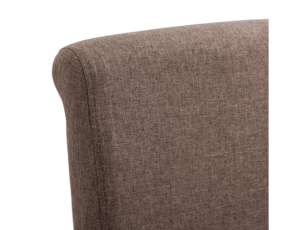 Cadeiras de jantar 2 peças tecido castanho