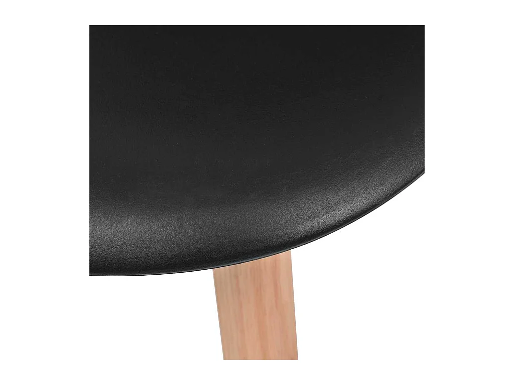 Sillas de comedor 2 unidades plástico negro
