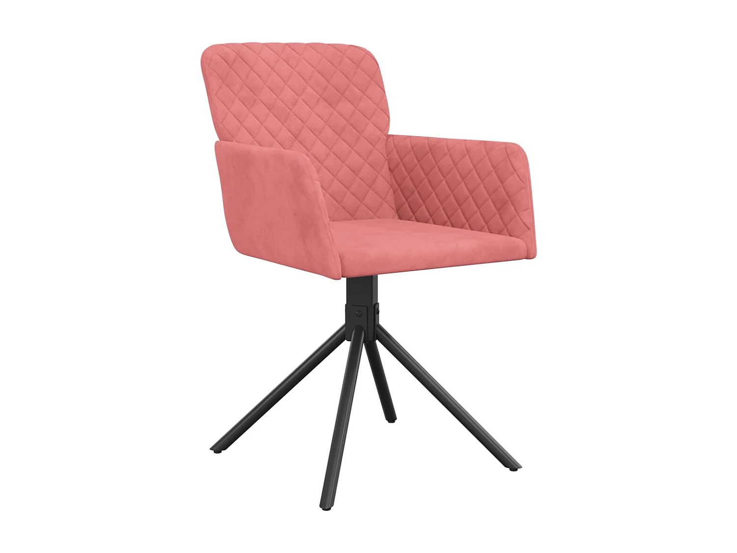 Sillas de comedor giratorias 2 unidades terciopelo rosa